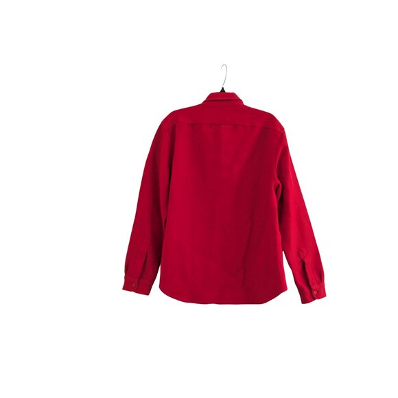 J.Crew Men’s Heavyweight Chamois Overshirt Shacket Red – Medium - Picture 3 of 9